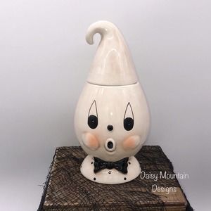 RARE discontinued Johanna Parker Ghost Boo ceramic container